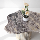 Beige and grey Evelia marble irregular coffee table by ART DEI MARMI