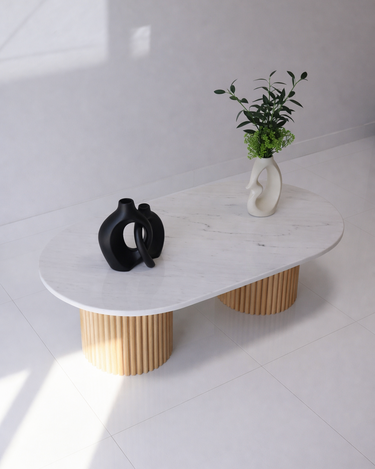 Luxury Virella marble coffee table for contemporary living rooms