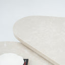 Luxury Vionna coffee table set with sculptural marble and wood design