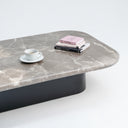 Elyra Coffee Table with black base and marble top