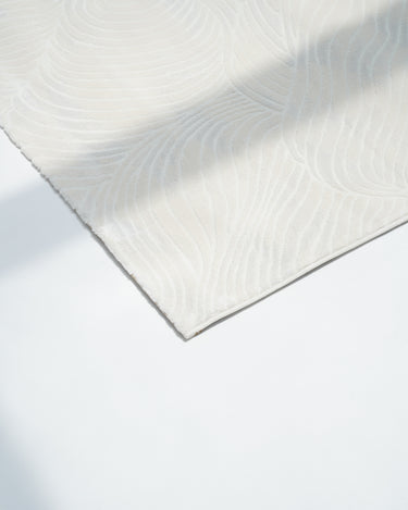 Zara Rug white cut pile rug with geometric texture indoor use