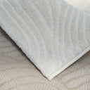 Zara Rug modern white rug with soft textured geometric design