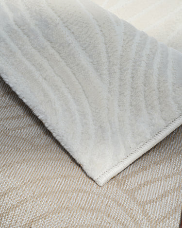 Zara Rug modern white rug with soft textured geometric design