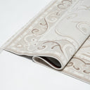 Elia Rug modern white rug with subtle woven pattern