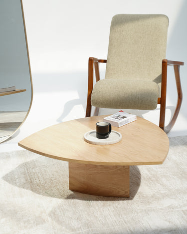 Deno White Oak Wood Coffee Table