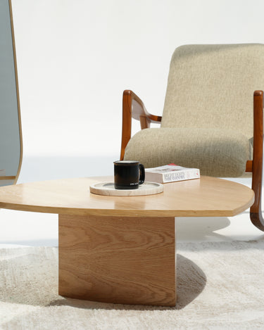 White Oak Wood Coffee Table