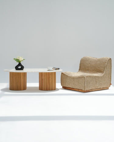 Calista Beige Marble Coffee Table