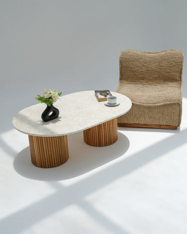 Calista Beige Marble Coffee Table