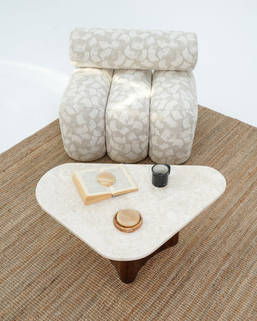 Orina Triangle beige marble Coffee Table
