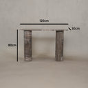 Argenta Silver Travertine Console Table