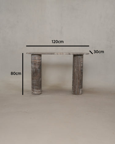 Argenta Silver Travertine Console Table