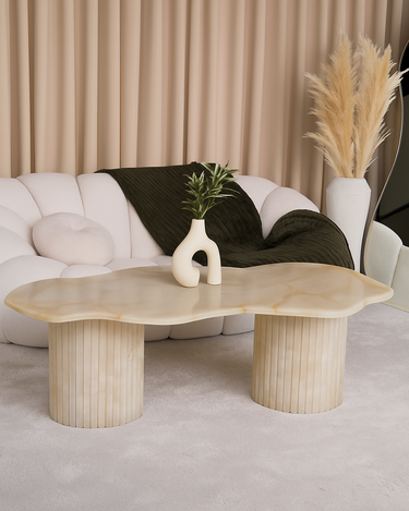 Aris Onyx Marble Coffee Table