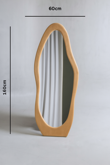 Aura irregular framed mirror