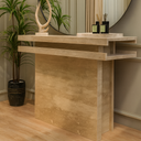 Auri Travertine Marble Console Table