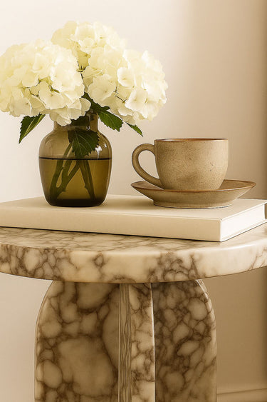 Aviro Calacatta Viola Marble Side Table
