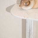 Biancia White Volakas Marble Console Table