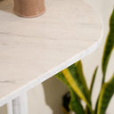 Biancia White Volakas Marble Console Table