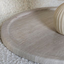 Cira White Wood Marble Platter