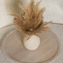 Cira White Wood Marble Platter