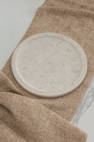 Dora Beige Marble Platter