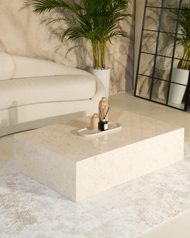 Doro Beige Marble Coffee Table