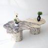 Evelia Marble Irregular Coffee Table