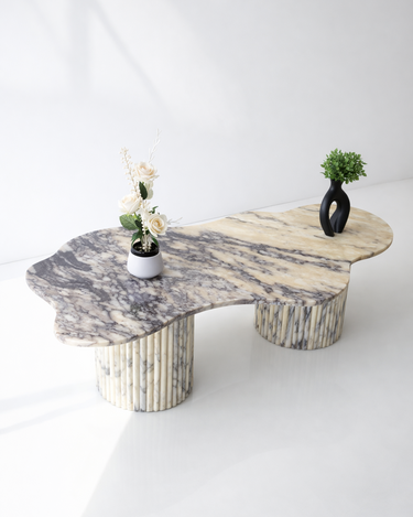 Evelia Marble Irregular Coffee Table