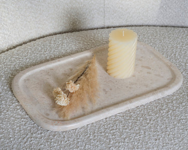 Fina Beige Marble Platter