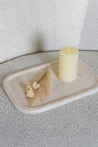 Fina Beige Marble Platter