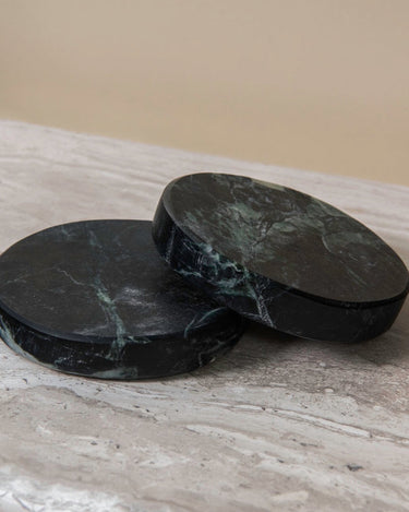 Green Marble Coaster Set
