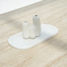 Isla white marble platter with oval shape and recessed centre