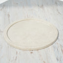 Juno round crema marble platter with recessed centre