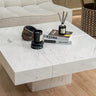 Lumina white Palissandro marble square coffee table