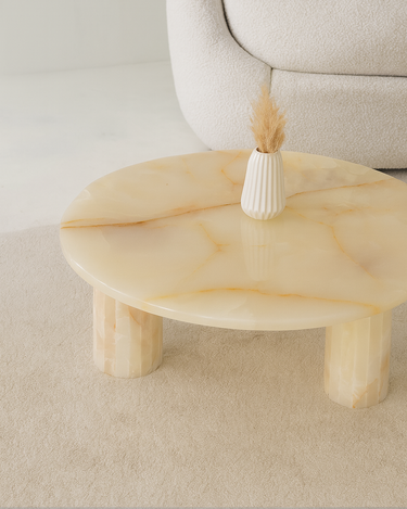 Niva Onyx Marble Coffee Table