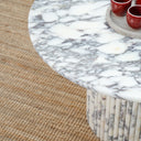 Round Noris coffee table in Afyon Sugar Marble