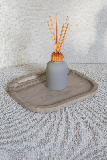 Nova White Wood Marble Platter