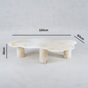 Modern white onyx coffee table for luxury living room