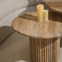 Silvoro travertine marble coffee table set