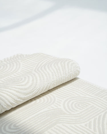 Suri Rug white shag rectangular rug with soft texture