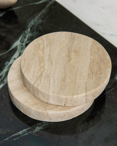 Travertine Marble Coaster Set