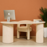 Vellaro Beige Marble Desk