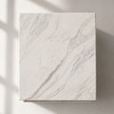 Alira Greek Calacatta Marble Side Table with Drawer