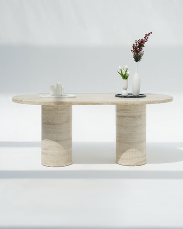 Amoura Travertine Dining Table