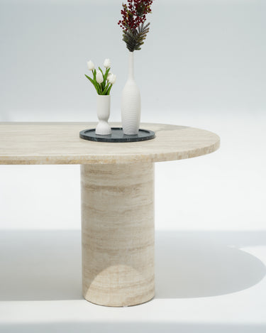 Amoura Travertine Dining Table
