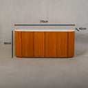 Aurento White Volakas Top Wooden Base Buffet Table