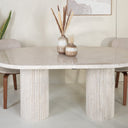 Auri Beige Marble Dining Table
