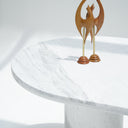 Averis White Volakas Dining Table