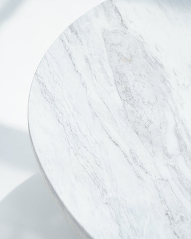 Averis White Volakas Dining Table