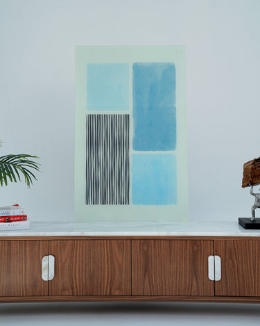 Azure Lines – Contemporary Glass Wall Art By Art Dei Marmi