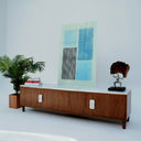 Azure Lines – Contemporary Glass Wall Art By Art Dei Marmi